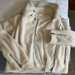 off white sherpa jacket